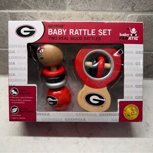 Baby Fanatic Georgia Red and Black Rattle Set